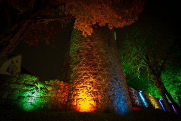 Recklinghausen leuchtet 2013 - Alte Stadtmauer an der Engelsburg