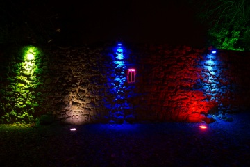 Recklinghausen leuchtet 2013 - Alte Stadtmauer an der Engelsburg