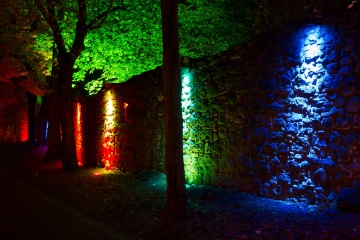 Recklinghausen leuchtet 2013 - Alte Stadtmauer an der Engelsburg