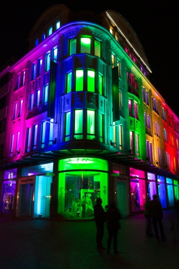 Recklinghausen leuchtet 2015 - Fassade Hettlage + Fashion