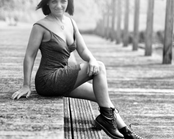 Myriam an der Jahrhunderthalle