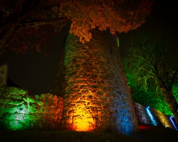 Recklinghausen leuchtet 2013 - Alte Stadtmauer an der Engelsburg
