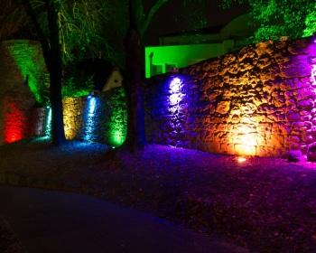 Recklinghausen leuchtet 2013 - Alte Stadtmauer an der Engelsburg