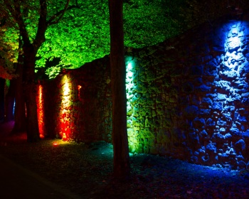 Recklinghausen leuchtet 2013 - Alte Stadtmauer an der Engelsburg