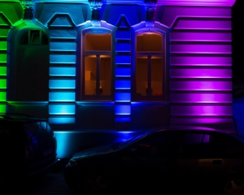 Recklinghausen leuchtet 2015 - Hausfassade Tri-Color